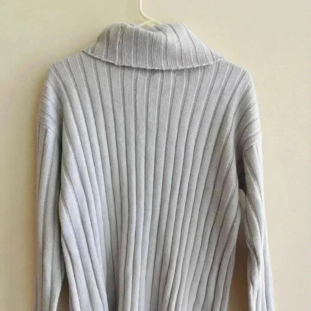 Lord & Taylor Periwinkle Cowl Neck Knit Sweater, Size Medium - Picture 12 of 16